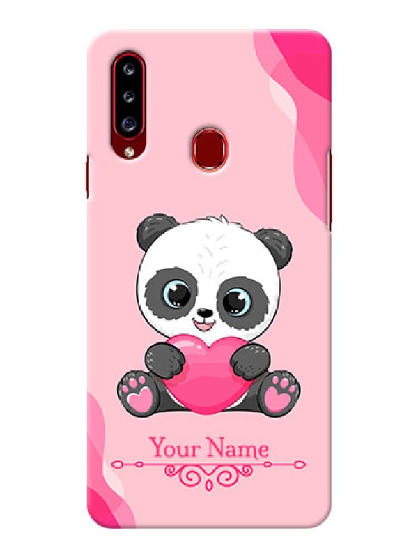 Custom Galaxy A20S Mobile Back Covers: Cute Panda Design