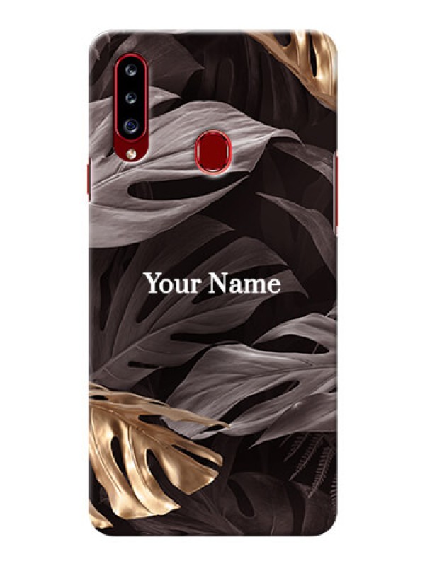 Custom Galaxy A20S Mobile Back Covers: Wild Leaves digital paint Design