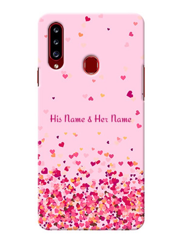 Custom Galaxy A20S Phone Back Covers: Floating Hearts Design
