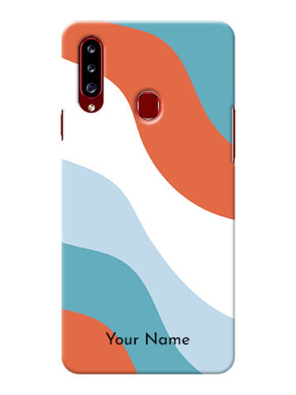 Custom Galaxy A20S Mobile Back Covers: coloured Waves Design