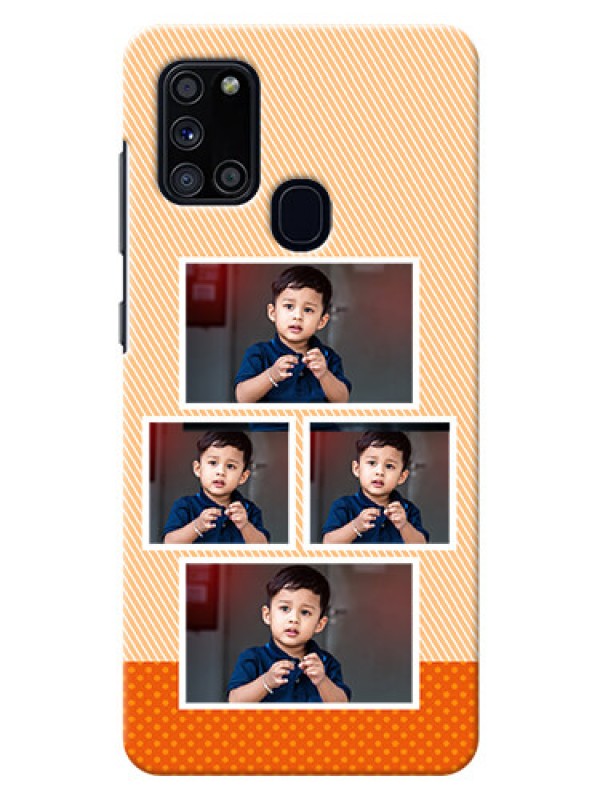 Custom Galaxy A21s Mobile Back Covers: Bulk Photos Upload Design
