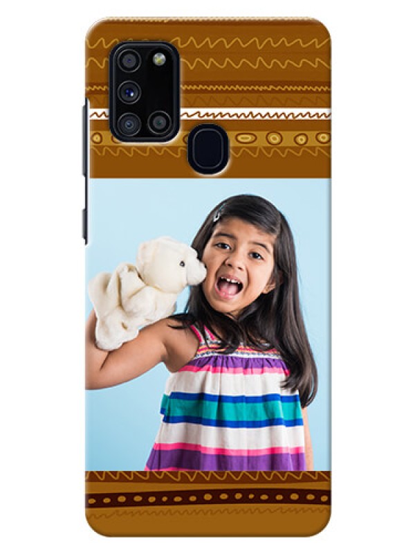 Custom Galaxy A21s Mobile Covers: Friends Picture Upload Design 