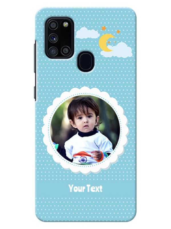 Custom Galaxy A21s mobile cases online: violet Pattern Design