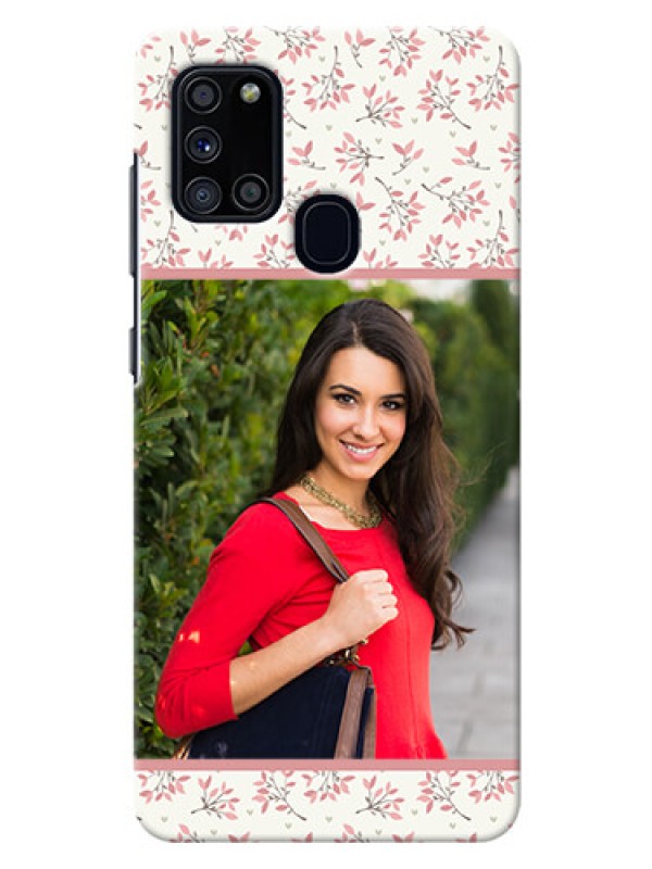 Custom Galaxy A21s Back Covers: Premium Floral Design
