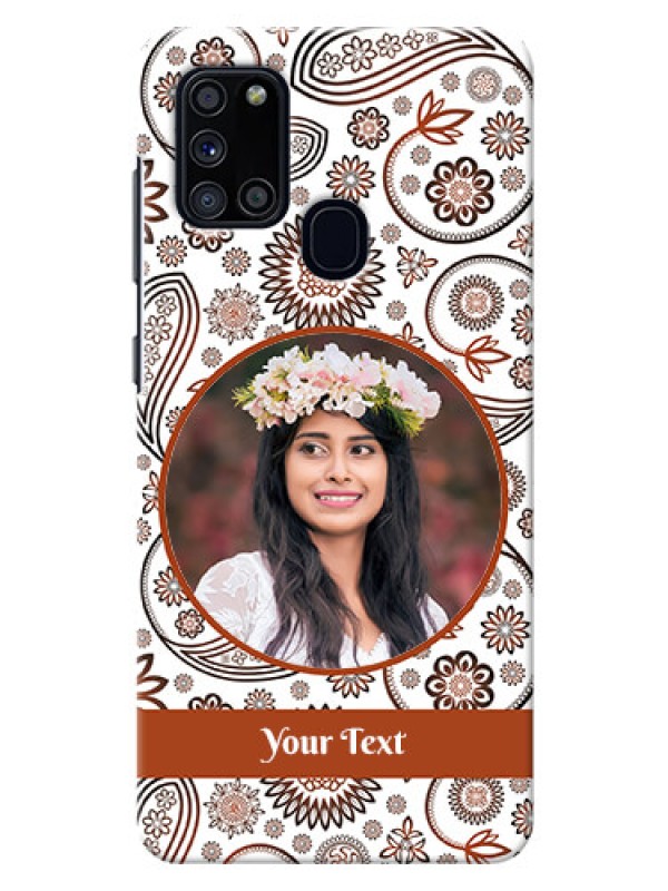 Custom Galaxy A21s phone cases online: Abstract Floral Design 