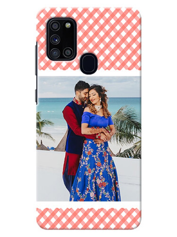 Custom Galaxy A21s custom mobile cases: Pink Pattern Design