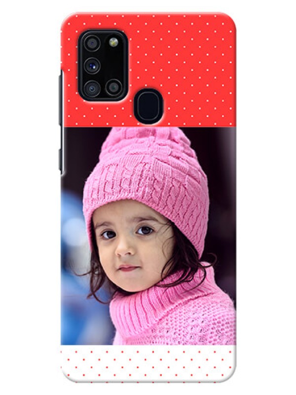 Custom Galaxy A21s personalised phone covers: Red Pattern Design