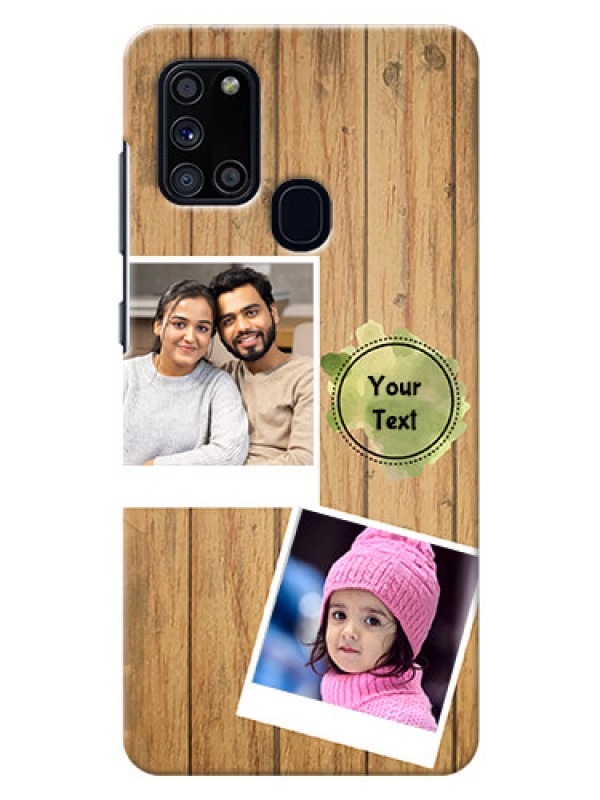 Custom Galaxy A21s Custom Mobile Phone Covers: Wooden Texture Design