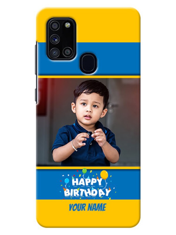 Custom Galaxy A21s Mobile Back Covers Online: Birthday Wishes Design