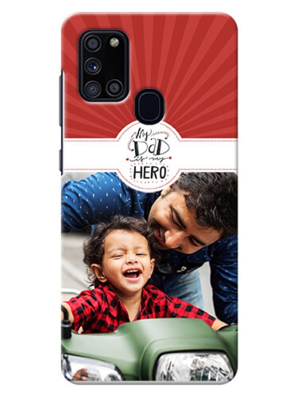Custom Galaxy A21s custom mobile phone cases: My Dad Hero Design