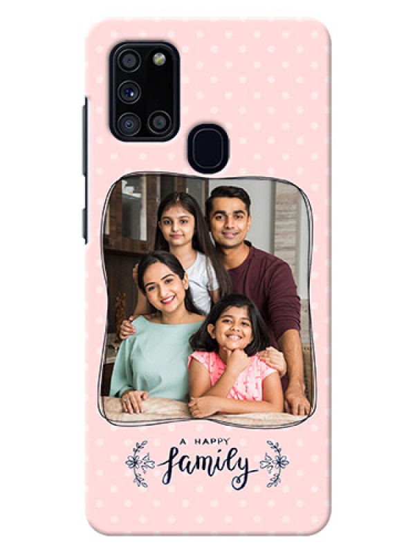 Custom Galaxy A21s Personalized Phone Cases: Family with Dots Design