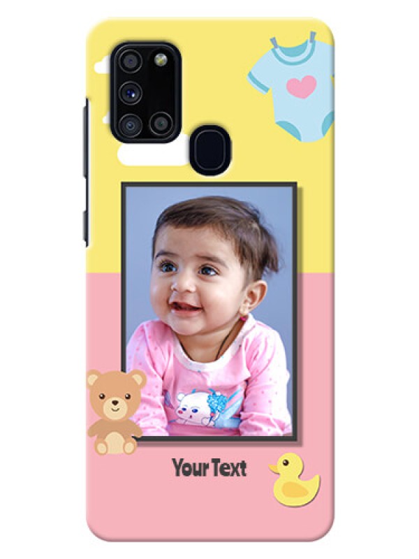 Custom Galaxy A21s Back Covers: Kids 2 Color Design