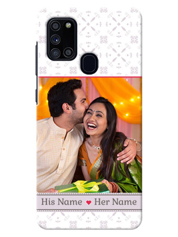 Custom Galaxy A21s Phone Cases with Photo and Ethnic Design