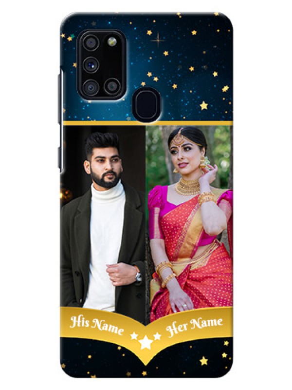 Custom Galaxy A21s Mobile Covers Online: Galaxy Stars Backdrop Design