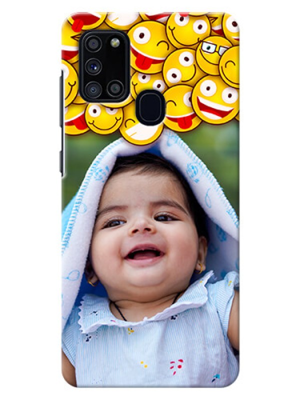 Custom Galaxy A21s Custom Phone Cases with Smiley Emoji Design