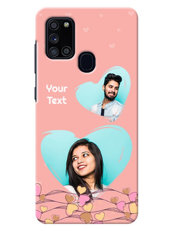 Custom Galaxy A21s customized phone cases: Love Doodle Design