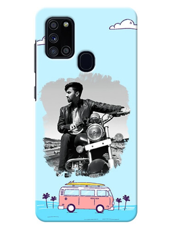 Custom Galaxy A21s Mobile Covers Online: Travel & Adventure Design