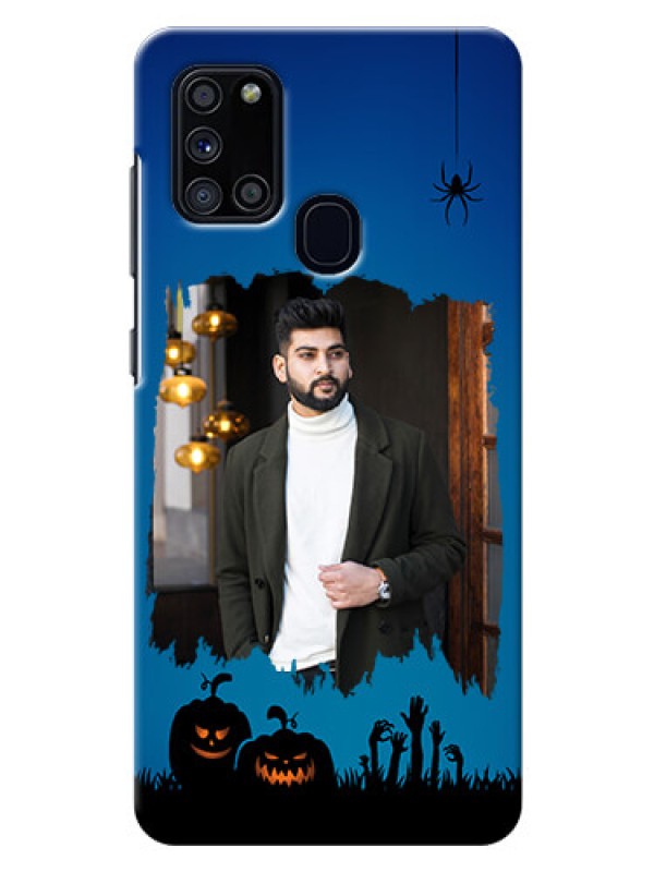 Custom Galaxy A21s mobile cases online with pro Halloween design 
