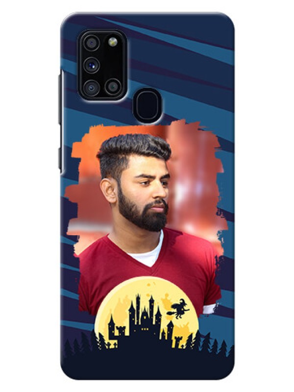 Custom Galaxy A21s Back Covers: Halloween Witch Design 