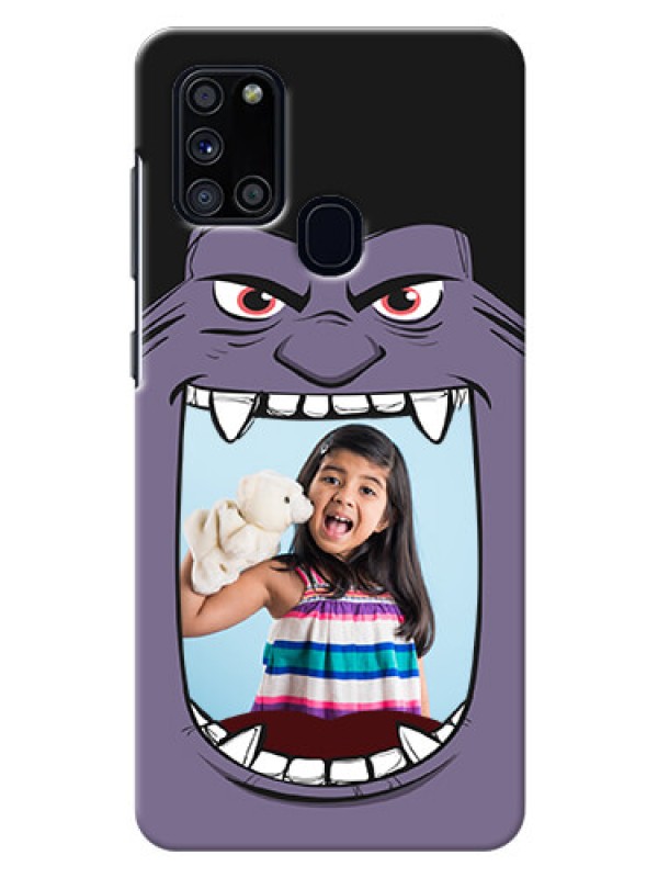 Custom Galaxy A21s Personalised Phone Covers: Angry Monster Design