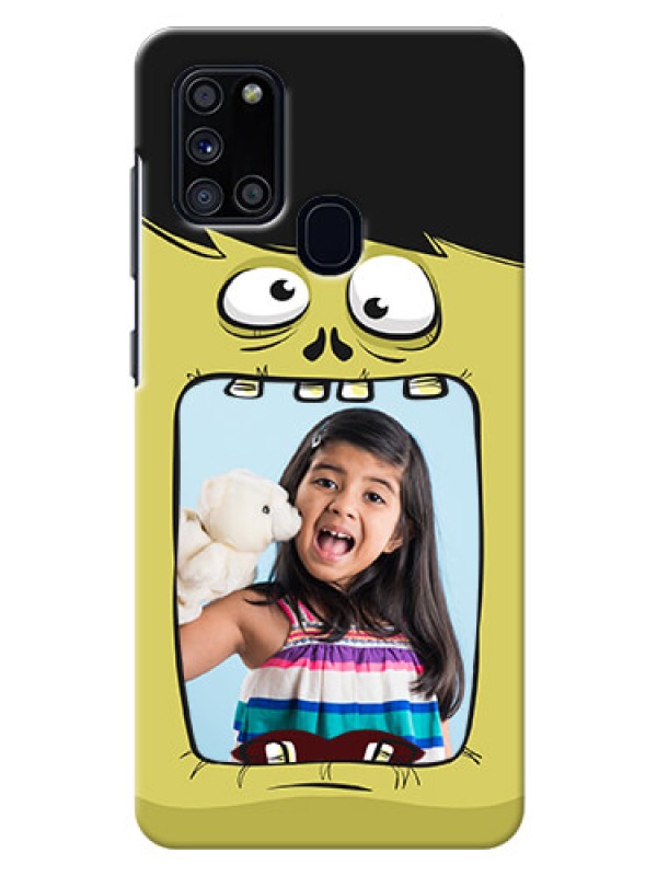 Custom Galaxy A21s Mobile Covers: Cartoon monster back case Design