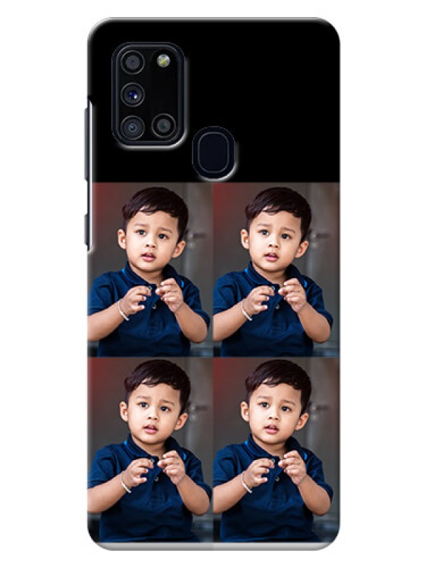 Custom Galaxy A21s 4 Image Holder on Mobile Cover