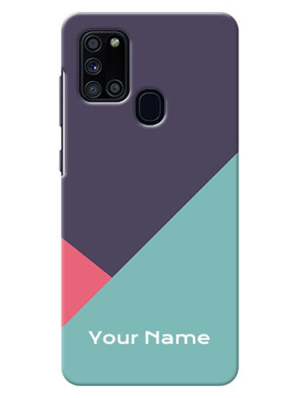 Custom Galaxy A21S Custom Phone Cases: Tri  Color abstract Design