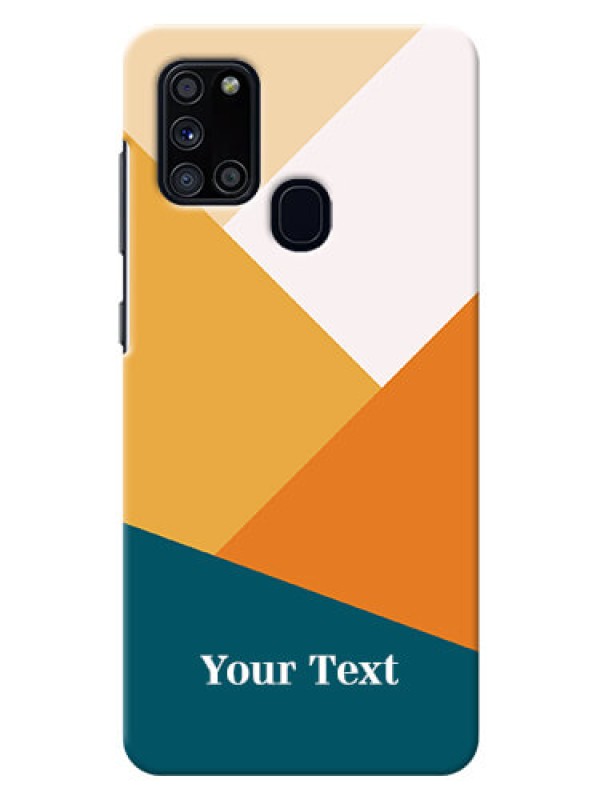 Custom Galaxy A21S Custom Phone Cases: Stacked Multi-colour Design