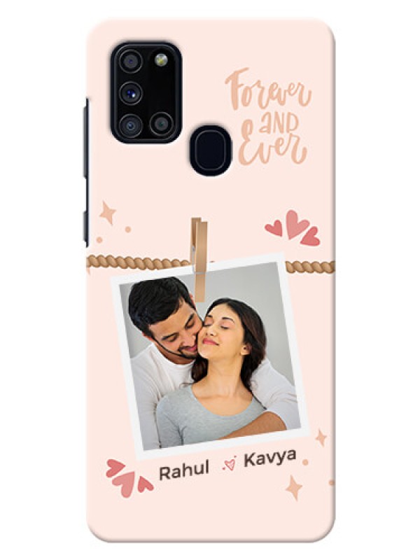 Custom Galaxy A21S Phone Back Covers: Forever and ever love Design