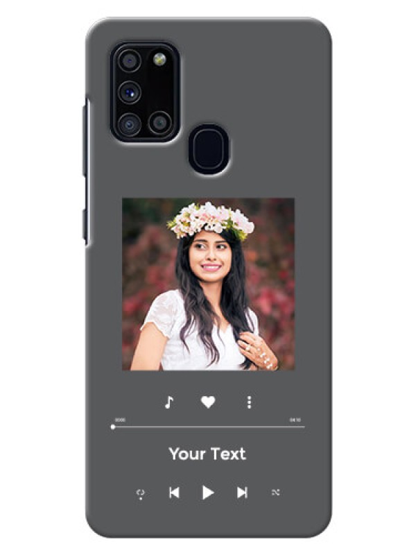 Custom Galaxy A21S Custom Mobile Case with Play The Music Design