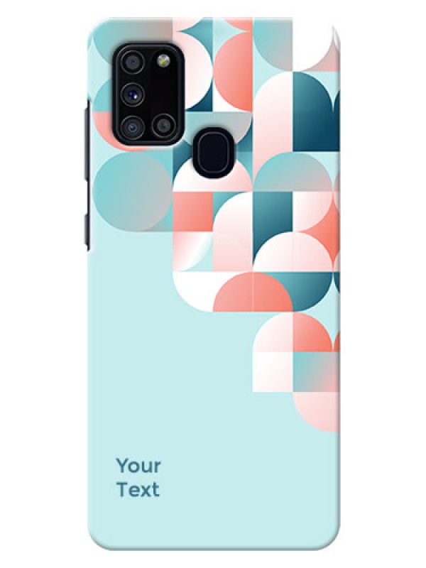 Custom Galaxy A21S Back Covers: Stylish Semi-circle Pattern Design