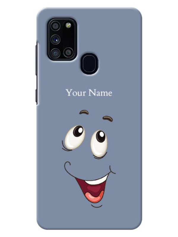 Custom Galaxy A21S Phone Back Covers: Laughing Cartoon Face Design
