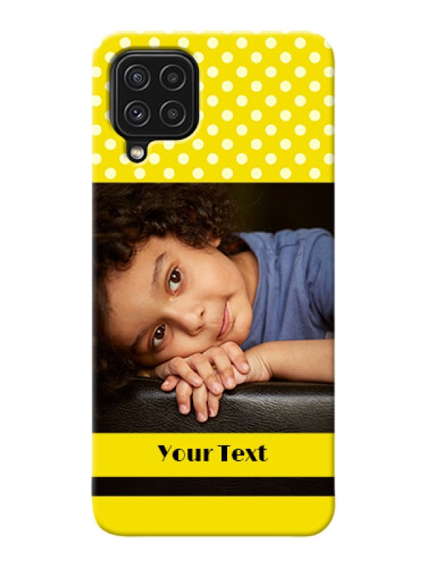 Custom Galaxy A22 4G Custom Mobile Covers: Bright Yellow Case Design