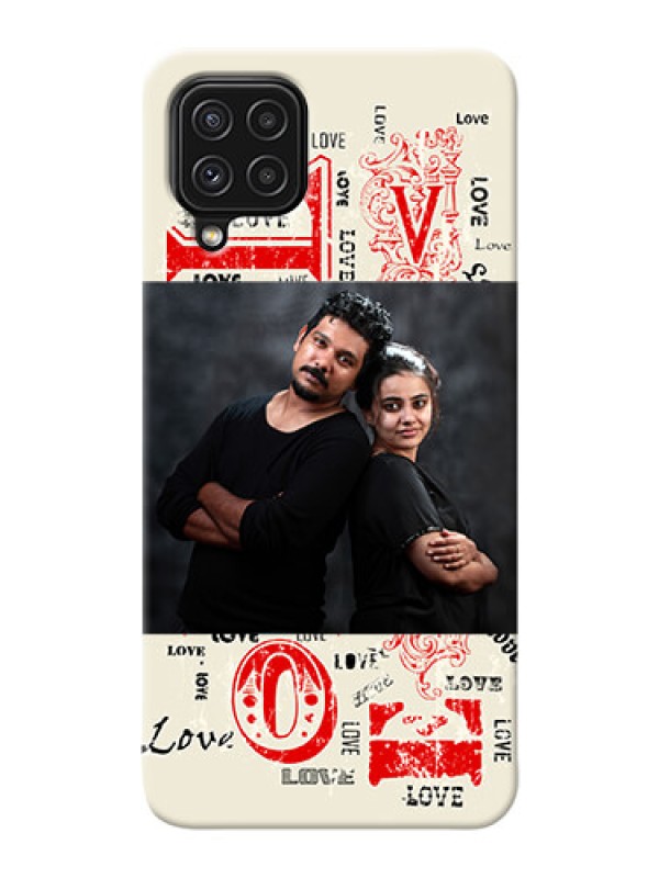 Custom Galaxy A22 4G mobile cases online: Trendy Love Design Case