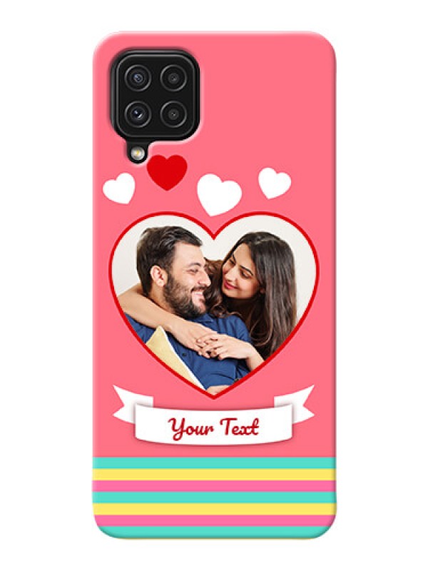 Custom Galaxy A22 4G Personalised mobile covers: Love Doodle Design