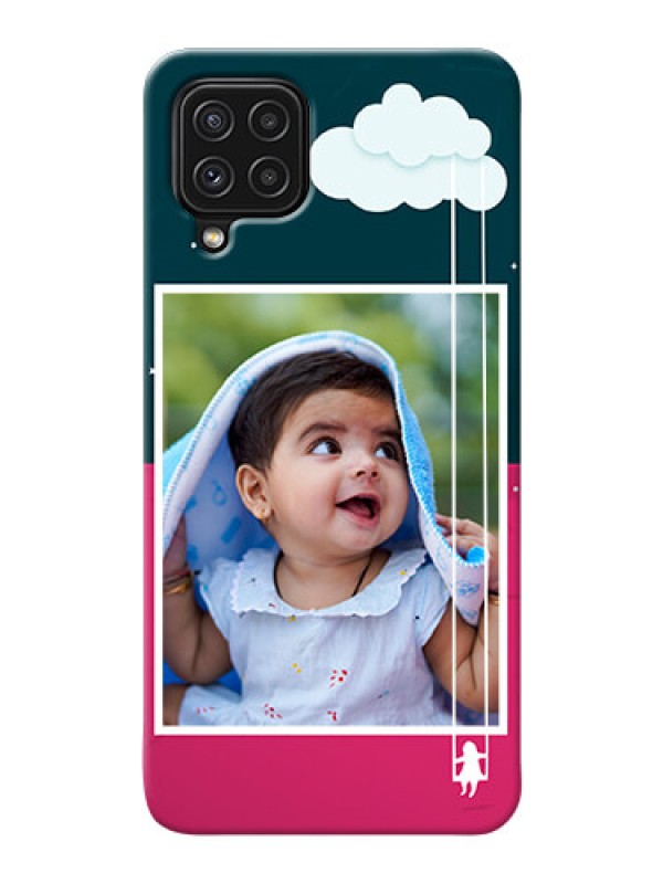 Custom Galaxy A22 4G custom phone covers: Cute Girl with Cloud Design