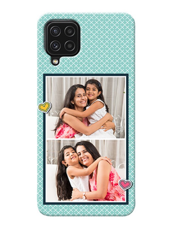 Custom Galaxy A22 4G Custom Phone Cases: 2 Image Holder with Pattern Design