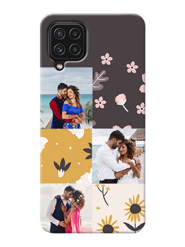 Custom Galaxy A22 4G phone cases online: 3 Images with Floral Design