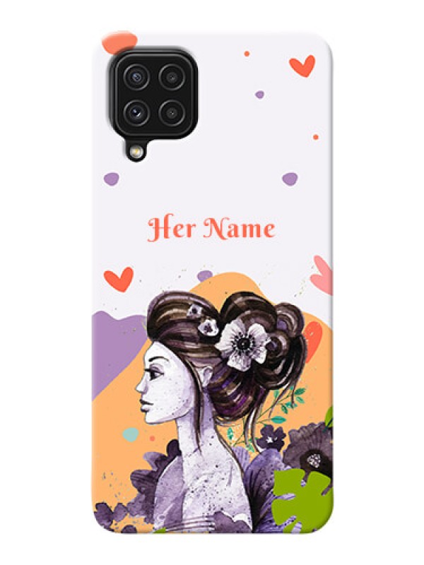 Custom Galaxy A22 4G Custom Mobile Case with Woman And Nature Design