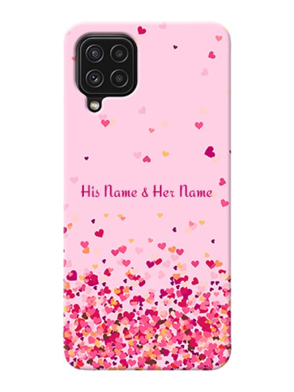 Custom Galaxy A22 4G Phone Back Covers: Floating Hearts Design
