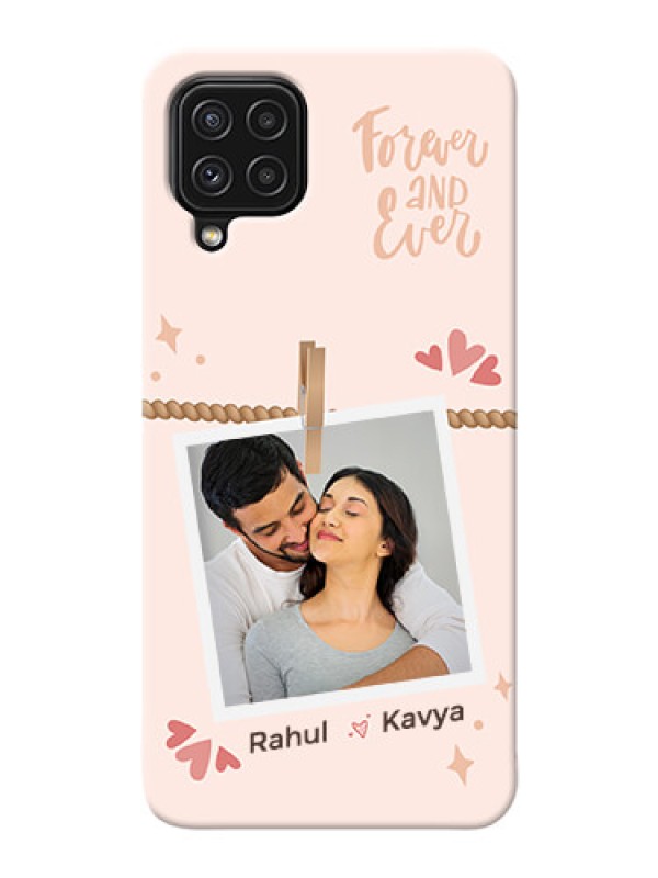 Custom Galaxy A22 4G Phone Back Covers: Forever and ever love Design