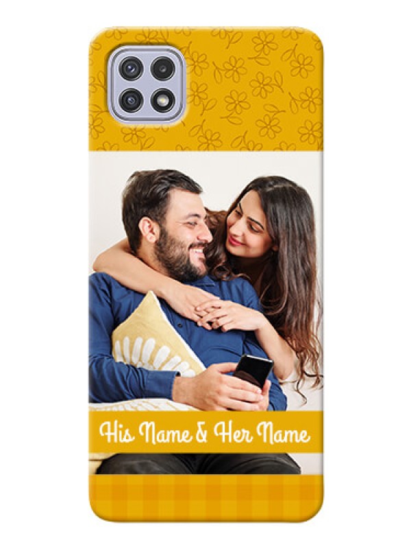 Custom Galaxy A22 5G mobile phone covers: Yellow Floral Design