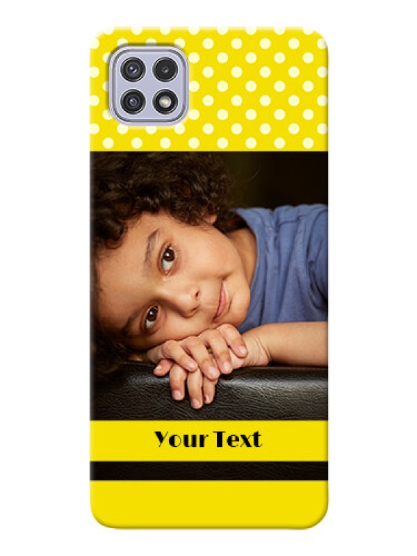 Custom Galaxy A22 5G Custom Mobile Covers: Bright Yellow Case Design