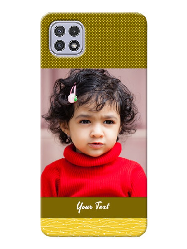 Custom Galaxy A22 5G custom mobile back covers: Simple Green Color Design