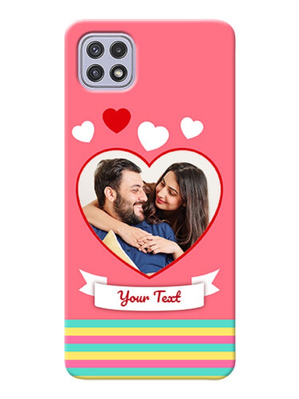 Custom Galaxy A22 5G Personalised mobile covers: Love Doodle Design