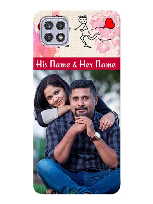 Custom Galaxy A22 5G phone back covers: You and Me Case Design