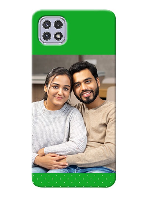 Custom Galaxy A22 5G Personalised mobile covers: Green Pattern Design