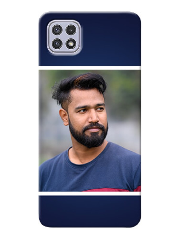 Custom Galaxy A22 5G Mobile Cases: Simple Royal Blue Design