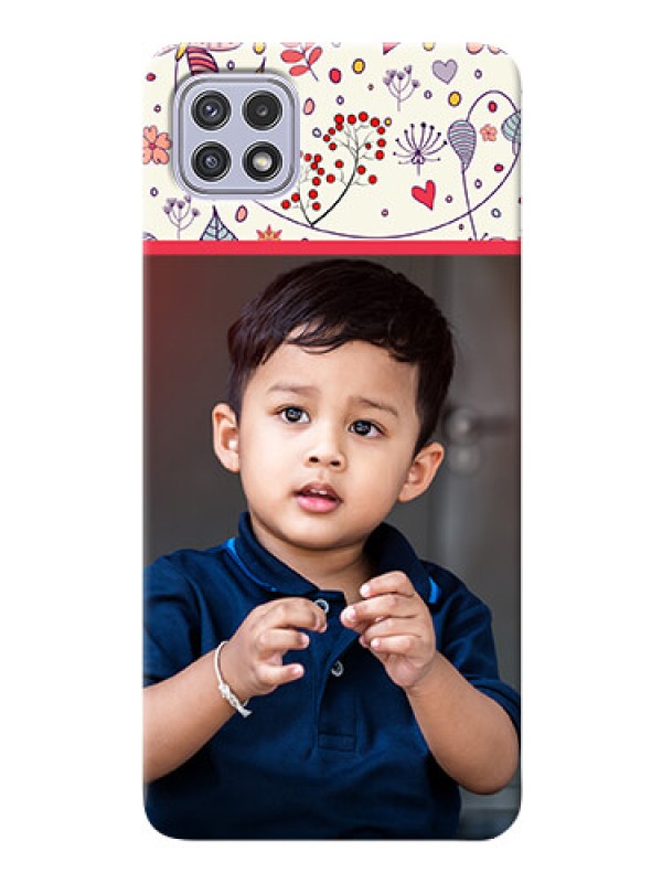 Custom Galaxy A22 5G phone back covers: Premium Floral Design