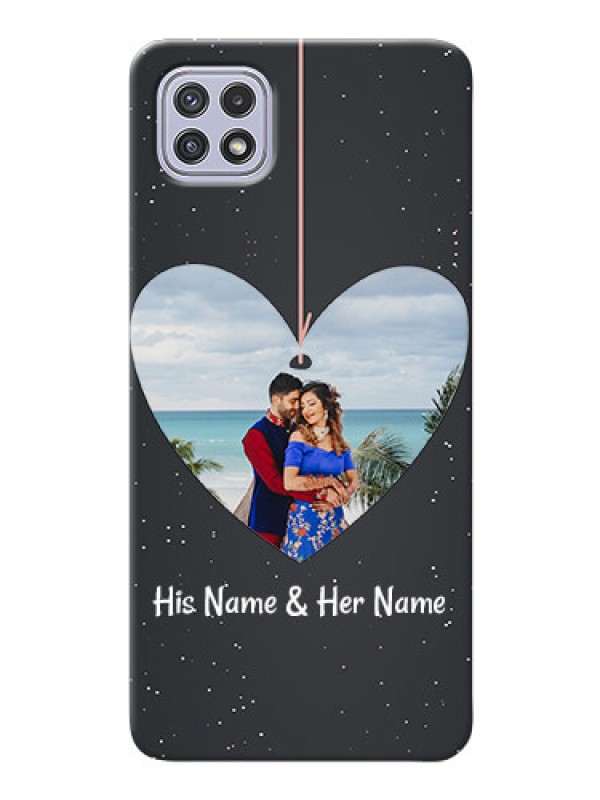 Custom Galaxy A22 5G custom phone cases: Hanging Heart Design